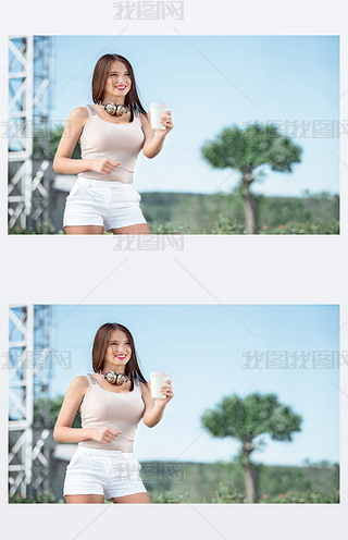 Walk with caffeine.
