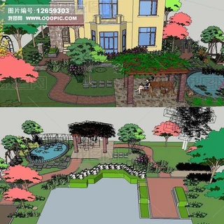sketchupWʽͥԺ@^ģ
