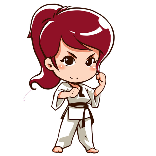 可爱跆拳道Q版女生(图片编号:14985439)_装饰