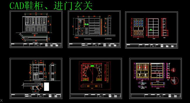 鞋柜、图纸CADv图纸图纸玄关查怎么经纬度图片