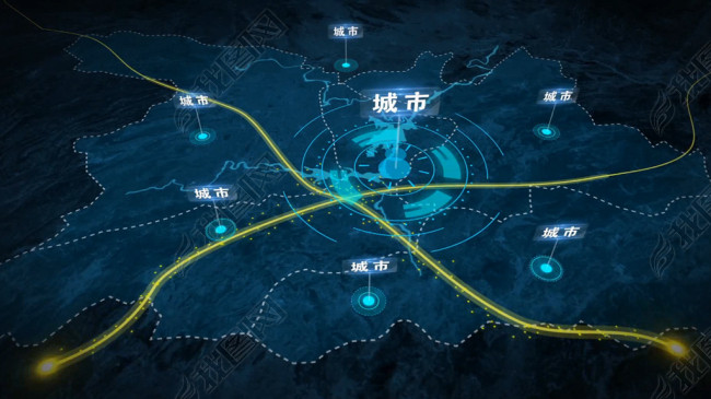 区域核心科技感定位地图(含音效)(图片编号:16