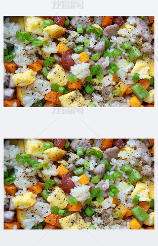 Vietnamese food, fried rice, Asian eating