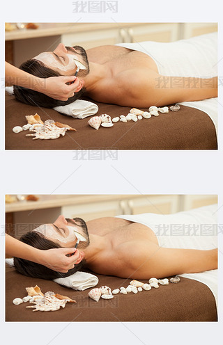 Skillful therapist is working at beauty salon
