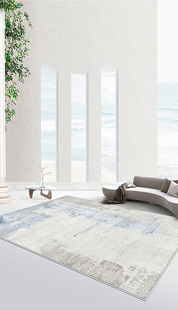 現代北歐簡約輕奢幾何抽象客廳地毯地墊設計
