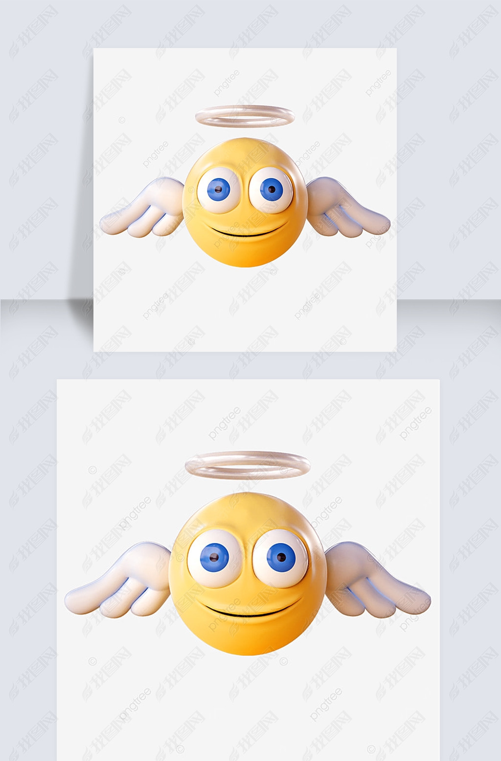 原创挥舞翅膀的天使emoji表情版权可商用