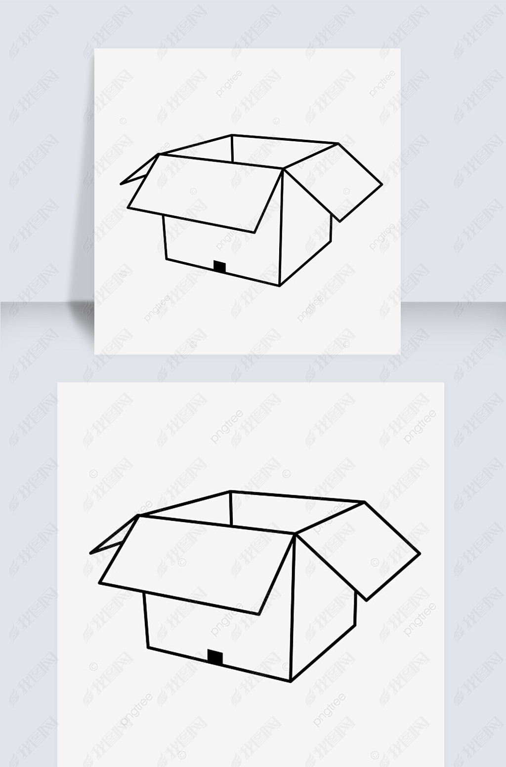 򿪷ֽbox black and white clipart