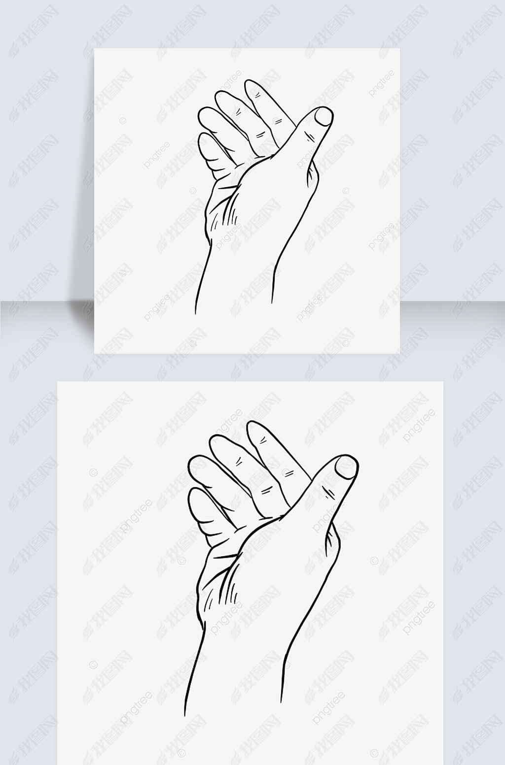 ֶָhand black and white clipart