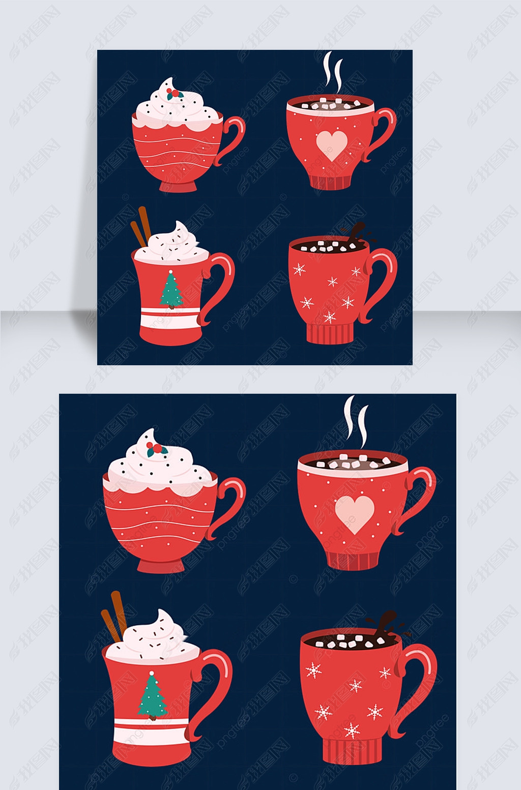 christmas hot cocoa mugɰ