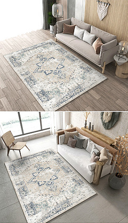 時尚美式抽象古典波斯復古歐式客廳地毯地墊圖案設計