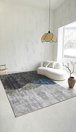現代簡約輕奢抽象主義幾何侘寂風客廳臥室地毯地墊