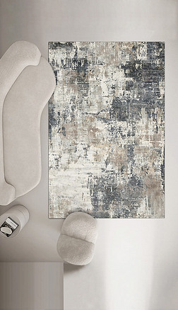 現代簡約輕奢幾何藝術客廳臥室地毯地墊圖案設計