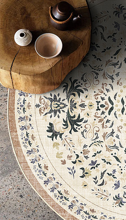 輕奢美式抽象古典波斯復古歐式地毯地墊圖案設計
