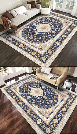 歐式古典復古波斯地毯客廳臥室地墊圖案設計