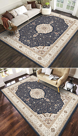 歐式古典復古波斯地毯客廳臥室地墊圖案設計