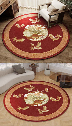 新中式圓形地毯