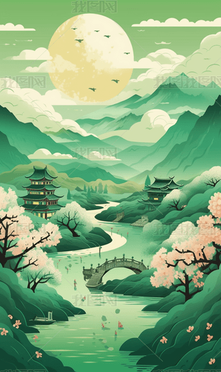 ƽL宋L(fng)ɽh(hun)@Сˮ󱳾