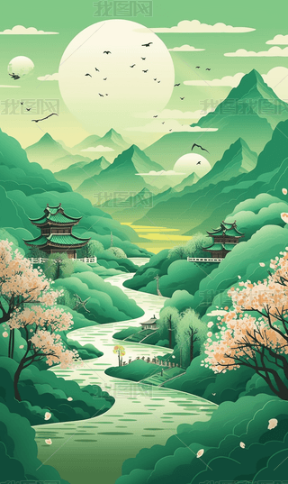 ƽL宋L(fng)ɽh(hun)@Сˮ󱳾