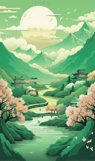 ƽL宋L(fng)ɽh(hun)@Сˮ󱳾