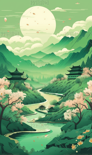 ƽL宋L(fng)ɽh(hun)@Сˮ󱳾