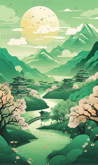 ƽL宋L(fng)ɽh(hun)@Сˮ󱳾