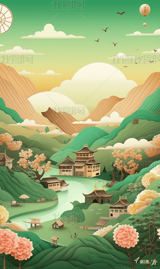 ƽL宋L(fng)ɽh(hun)@Сˮ󱳾