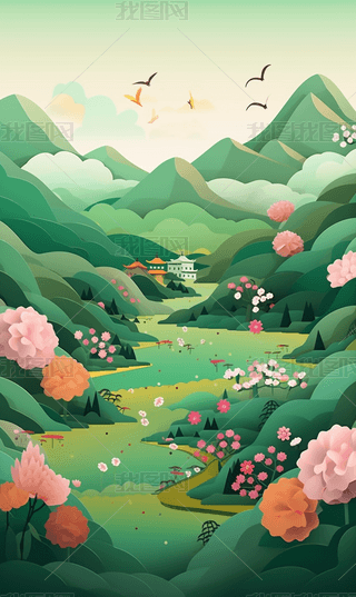 ƽL宋L(fng)ɽh(hun)@Сˮ󱳾