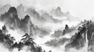 ԭ(chung)Ї(gu)L(fng)ɽڰˮī(hu)(bo)