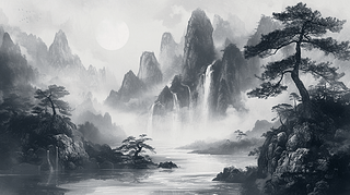 ԭ(chung)Ї(gu)L(fng)ɽڰˮī(hu)(bo)