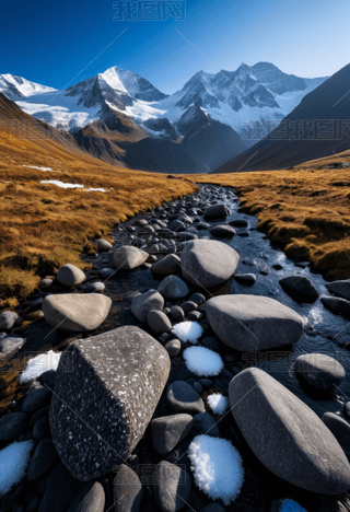 ѩɽµϪʯѩڵɽȾɫ