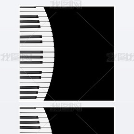 music background with piano keys illustration.