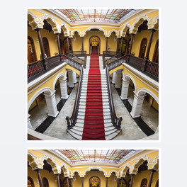 Colonial staircase at Archbishop's Palace in Lima, Peru