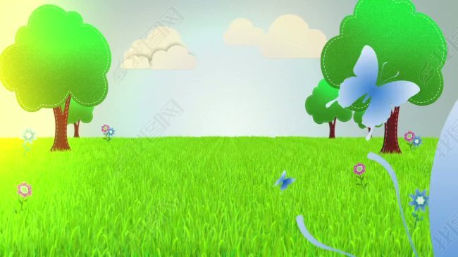 绿色的草地模板素材_高清MP4格式下载(视频1