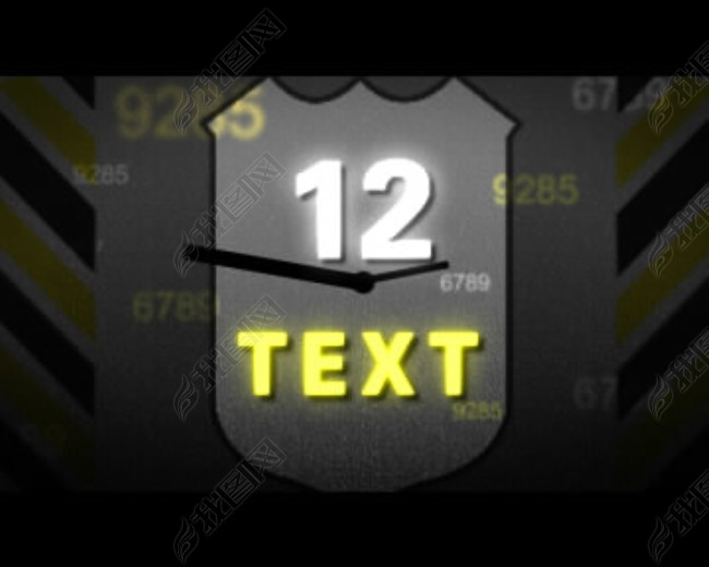 足球风格球衣数字时钟文字展示视频模板(图片