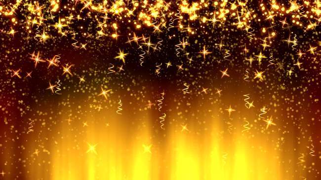 金黄色的闪亮星星视屏素材下载(图片编号:112