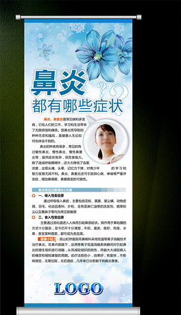 鼻炎展板鼻炎症状医疗展架医院展板
