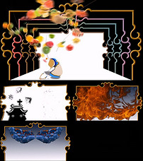 美猴王互动视频秀(纯净版锦旗无字)模板素材_