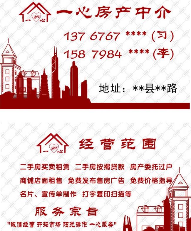 房产中介名片图片模板下载(图片编号:1175957