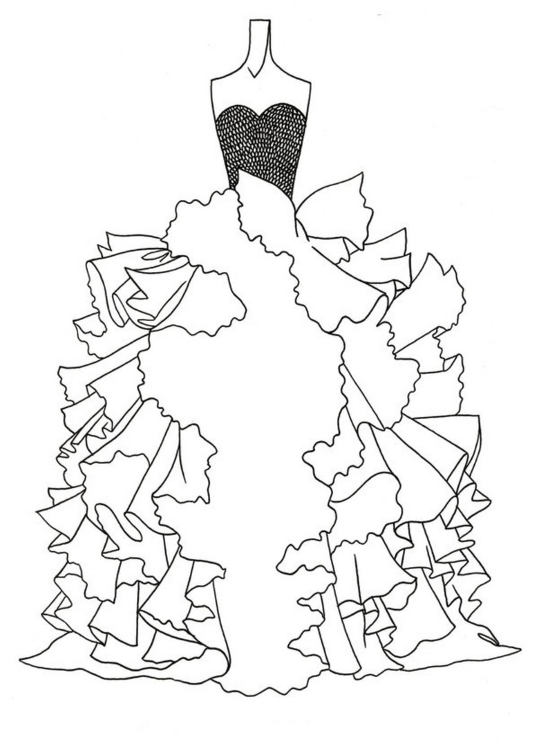 婚纱设计图简笔画_古装婚纱简笔画设计图(3)