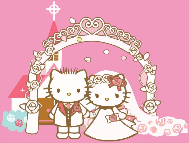 温馨可爱hello kitty婚礼.模板下载(图片编号:121