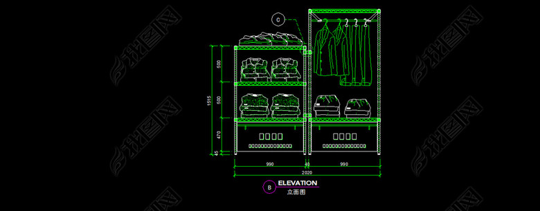 服装专卖店CAD图纸设计附带施工材质说明