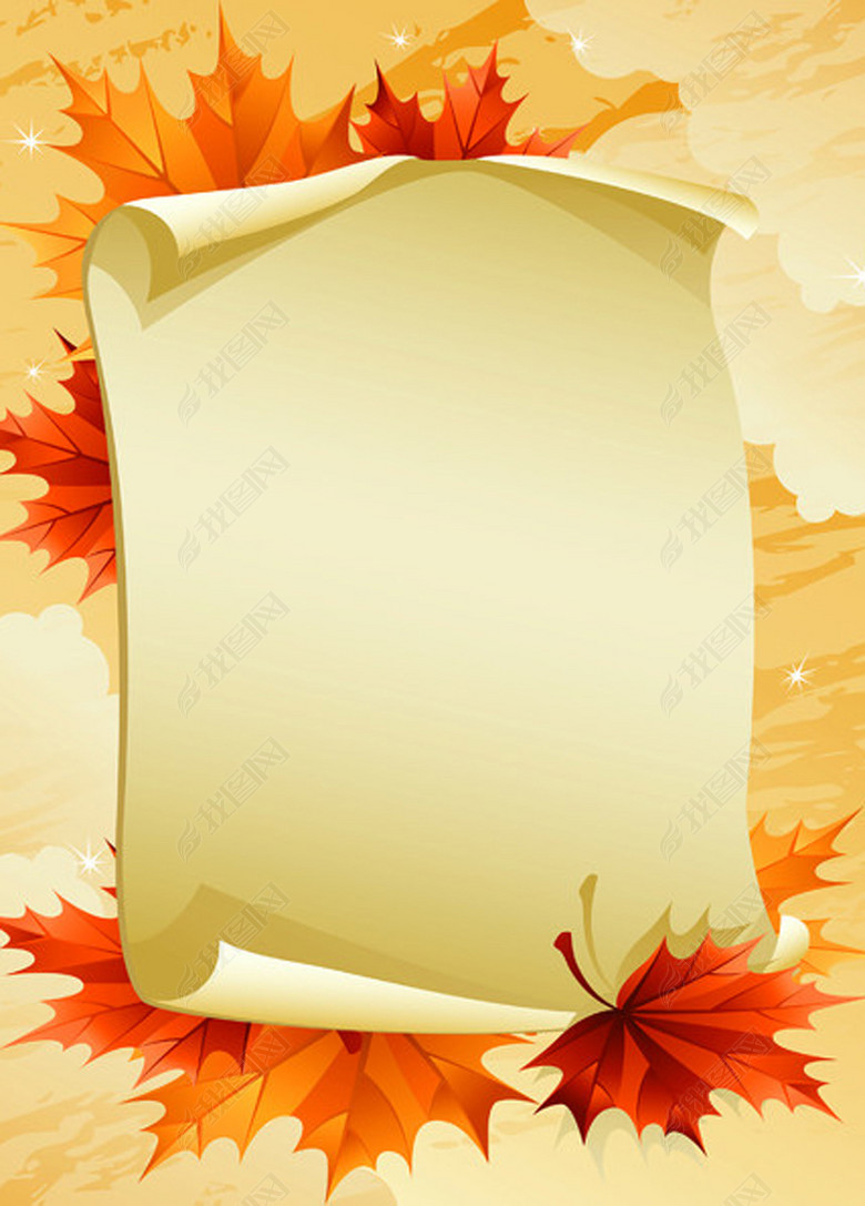 枫叶信纸背景(图片编号:12208943)_Word模板