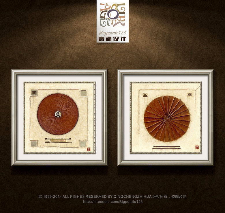 复古中式雨伞纸伞装饰画(图片编号:12557839