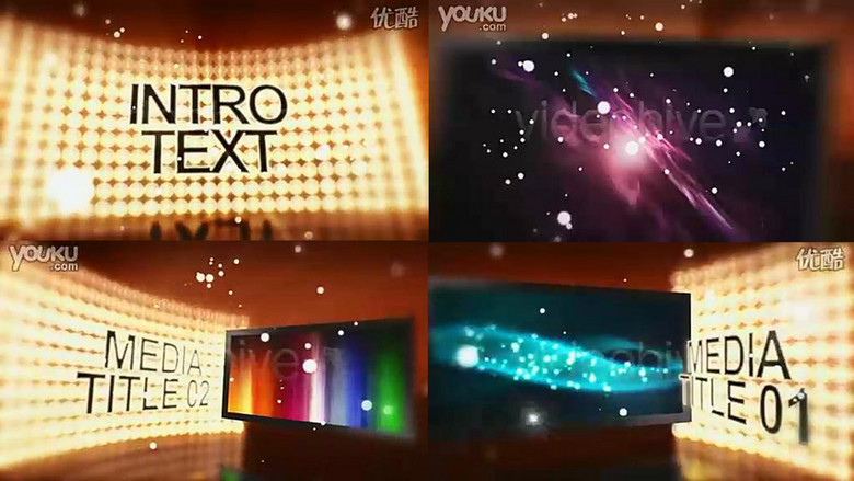 AE工程模板舞台曲面灯光墙晚会视频模板(图片