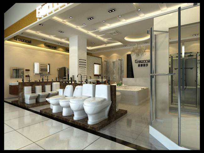 卫生间洁具展厅3d模型洁具店面效果图模型(图