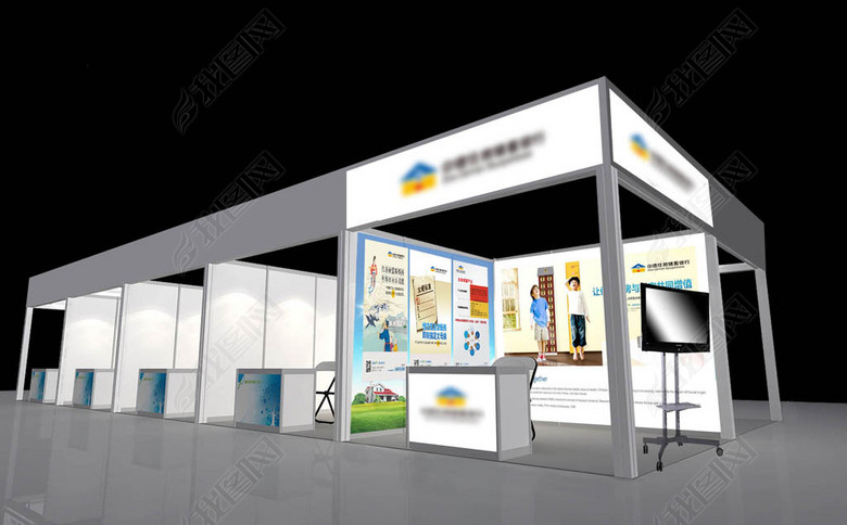 展览标准展位效果图P图(图片编号:13004436)