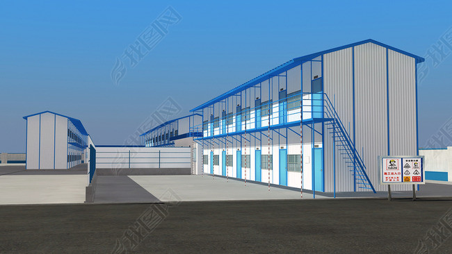 3D建筑动画施工工地场景max文件图片下载ma