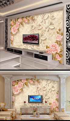 电视墙壁画贴图_电视墙壁画贴图模板下载_电