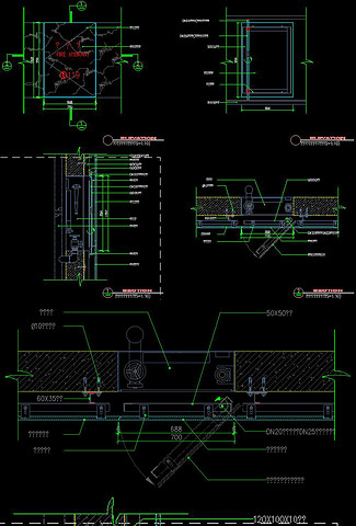 CAD消防栓石材干挂门节点详图防火栓设计