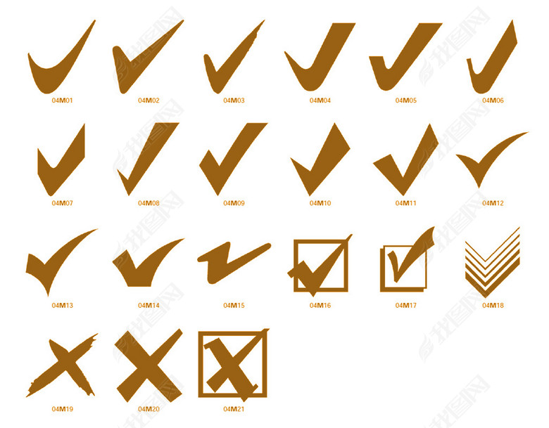对号&叉号图标集图片下载eps素材-符号标识图