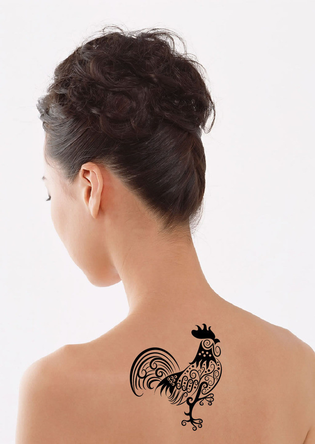 大公鸡纹身图案(图片编号:13505901)_文化艺术